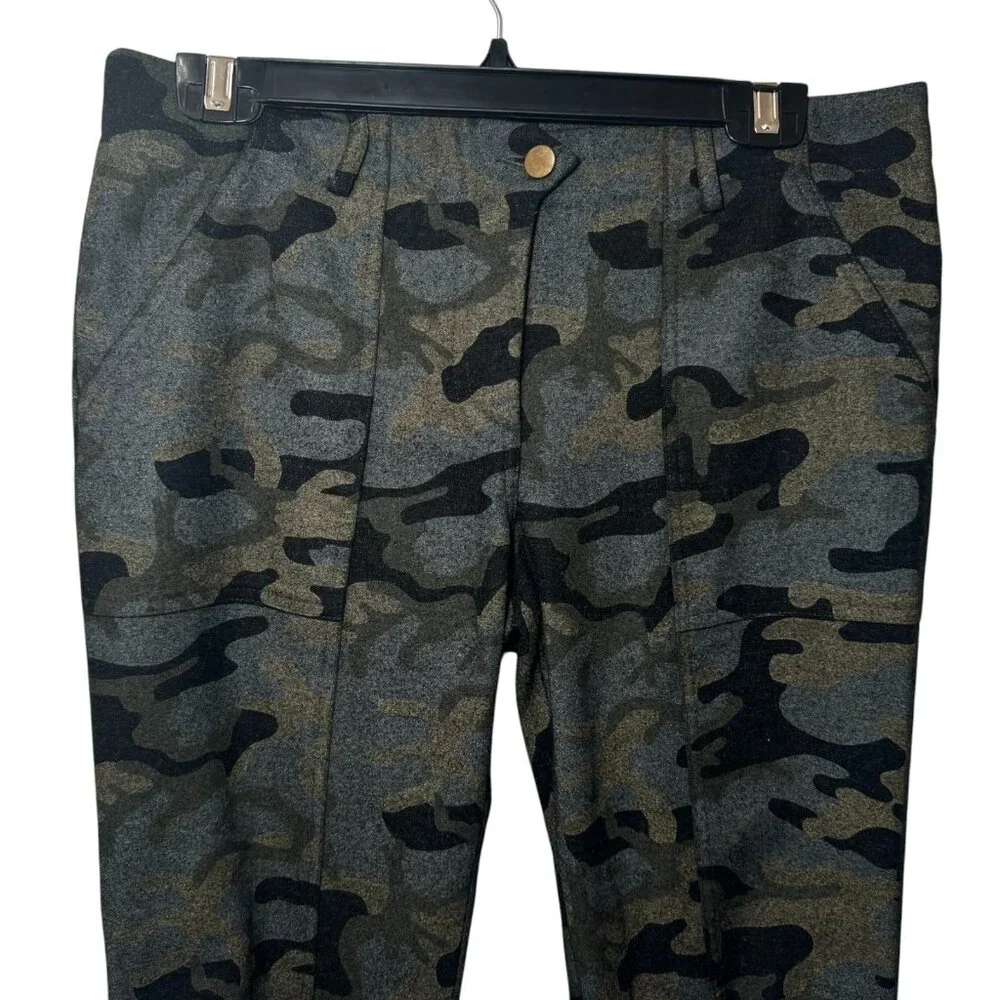 Veronica Beard 'Field Cargo'Camouflage Pants‎  Woll Blend size 6 $395